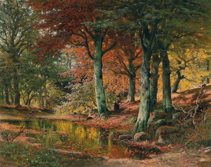 Осень в лесу / Алуа (Алоис) Арнеггер - Alois Arnegger