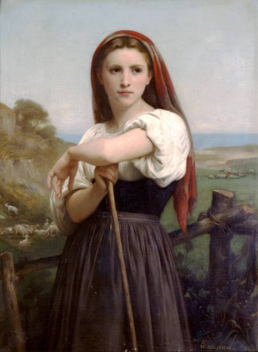 Молодая пастушка. 1868 г. / Адольф Вильям Бугеро - Adolphe William Bouguereau