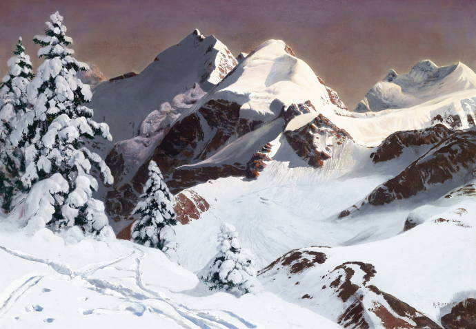 Горы зимой / Алуа (Алоис) Арнеггер - Alois Arnegger