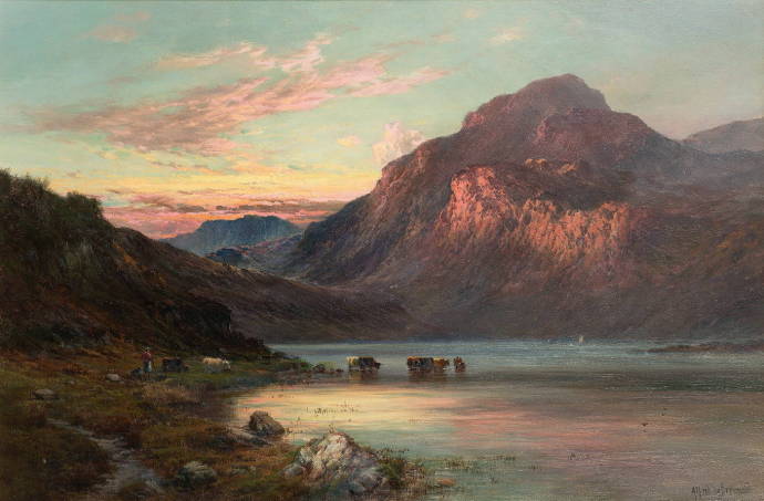 Озеро Пертсшае на восходе / Альфред де Бреански - Alfred de Breanski