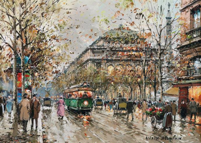 Осенний Париж / Антуан Бланшар - Antoine Blanchard