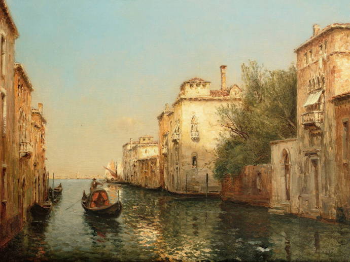 Венецианский канал. Закат / Антуан Бувард / Алдин Марк - Antoine Bouvard 