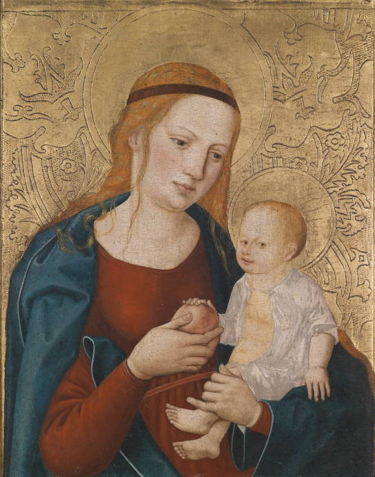 Дева с Христом - ребенком на руках / Бартолом Цайтблум Нордлиджен - Bartholom us Zeitblom Nordliggen