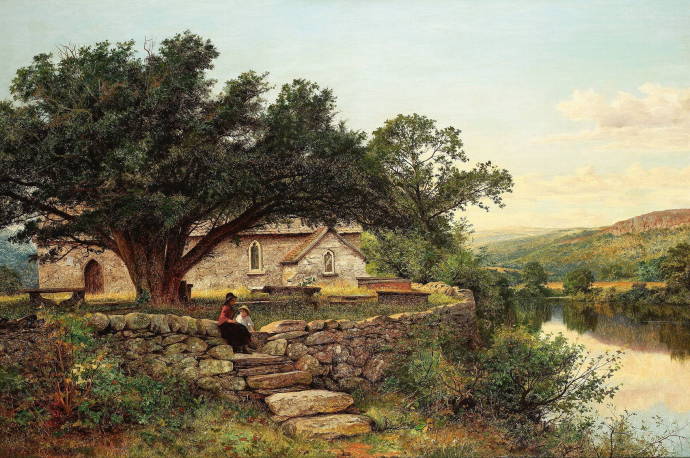 Дом на берегу озера. 1864 г. / Бенджамин Уильямс Лидер - 