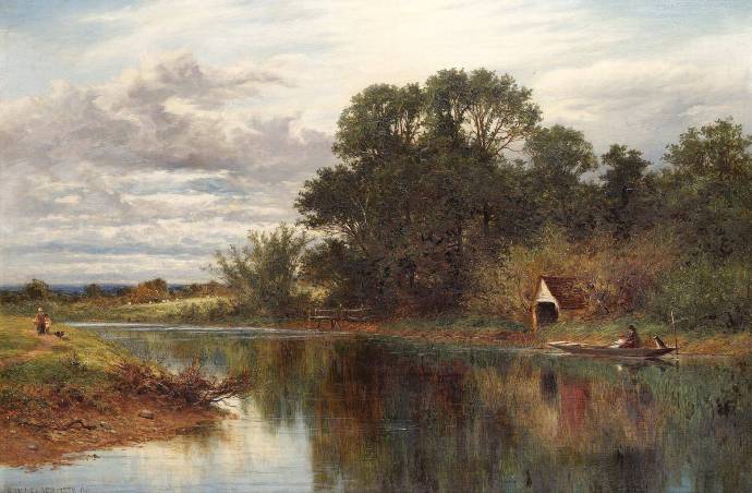 Темза возле Геринга. 1872 г. / Бенджамин Уильямс Лидер - 