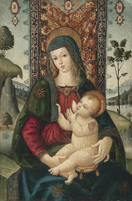 Мадонна и ребенок / Бернардино ди Бетто - Bernardino di Betto