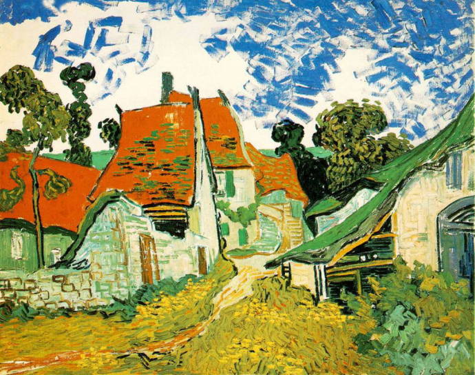 Деревенская улица в Овере / Винсент Вильям Ван Гог - Vincent William van Gogh