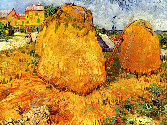 Осенний пейзаж. 1888 г. / Винсент Вильям Ван Гог - Vincent William van Gogh