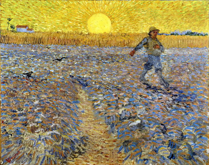Сеятель в поле 1888 г. / Винсент Вильям Ван Гог - Vincent William van Gogh