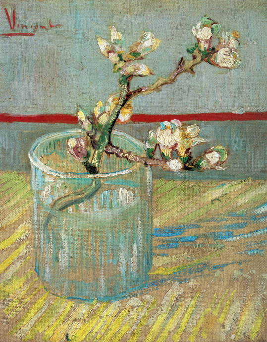 Цветущая ветка миндаля в стакане / Винсент Вильям Ван Гог - Vincent William van Gogh