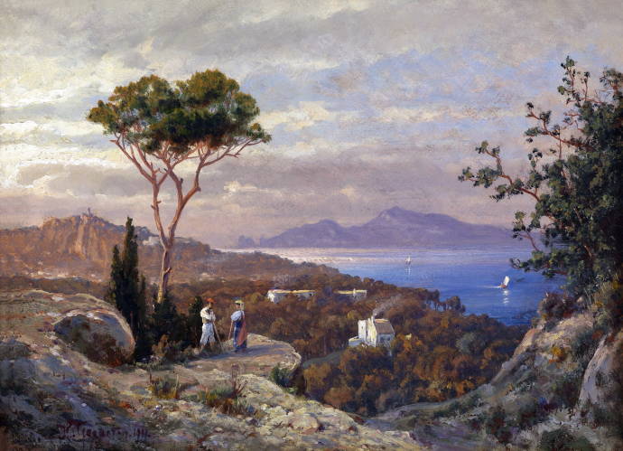 Южный пейзаж. 1911 г. / Генрих Гогартен - Heinrich Gogarten
