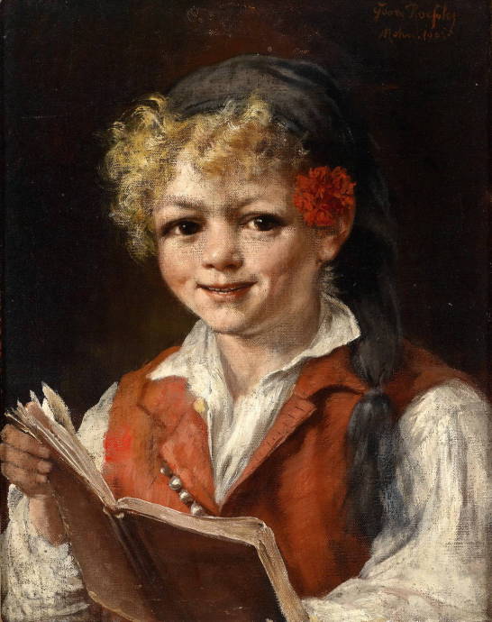 Мальчик с цветами за ушами / Георг Роэслер - Georg Roessler