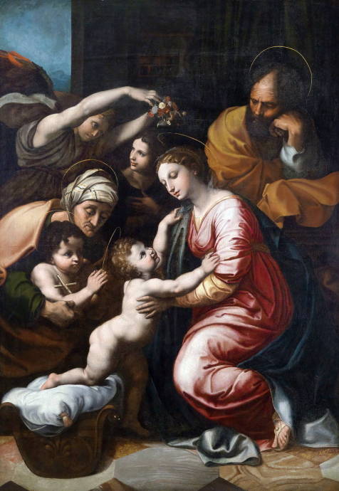 Большая святая семья / Джироламо Мьюзиано Бресчиа - Girolamo Muziano Brescia