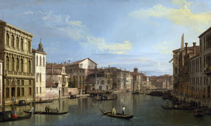 Большой канал у площади Фангини / Джованни Антонио Каналетто - Giovanni Antonio Canaletto