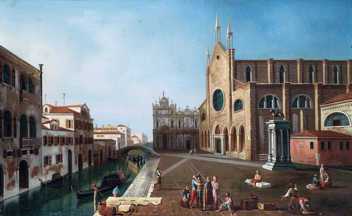 Мост Риалто на юге / Джованни Антонио Каналетто - Giovanni Antonio Canaletto