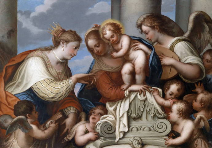 Мистический брак святой Екатерины / Джованни Баттиста Ламбранци - 