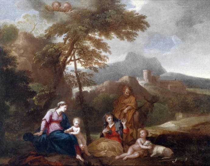 Святое семейство с Елизаветой и Джоном Бабтистом / Джованни Баттиста Пасе - Giovanni Battista Pace