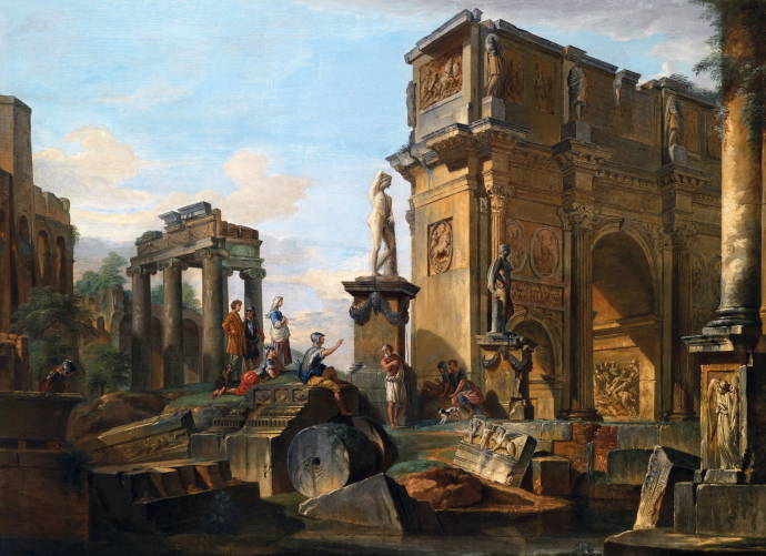 Пейзаж с руинами Константинополя / Джованни Паоло Панини - Giovanni Paolo Panini