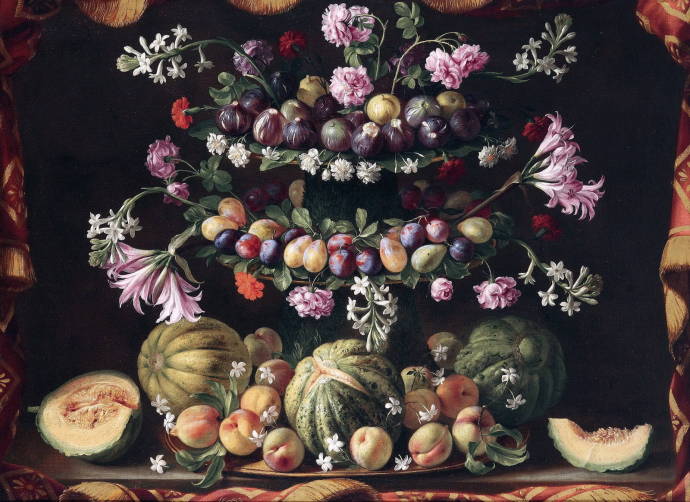 Натюрморт с фруктами в железной вазе / Джованни Станчи - Giovanni Stanchi