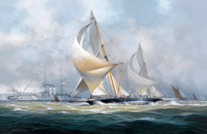Британия и Белый Хизер в 1905 году с гвардейским кораблем Dominion / Дэвид Брекман - David Brackman