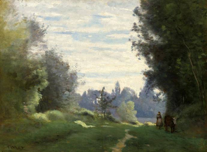 Домой, из леса / Жан Батист Камиль Каро - Jean Baptiste Camille Corot