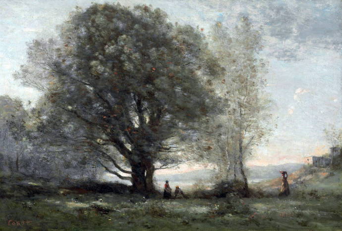 Люди в долине / Жан Батист Камиль Каро - Jean Baptiste Camille Corot