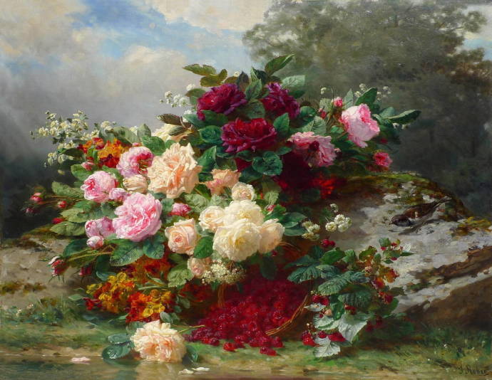 Весенние розы / Жан Батист Роби - Jean Baptiste Robie