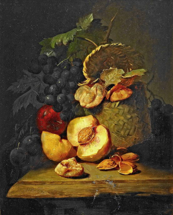 Персики и виноград / Жан Батист Роби - Jean Baptiste Robie