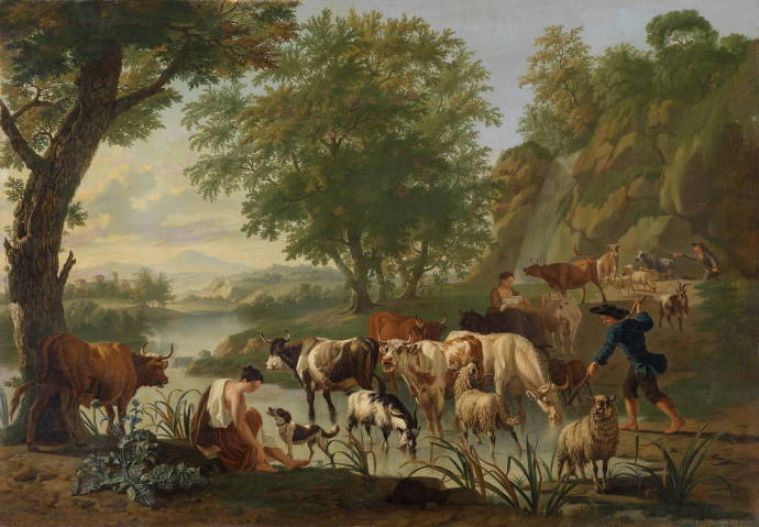 Пастух со стадом / Жан ван Гуул - Jan van Gool