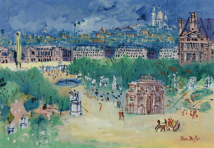 Вид Тюрильи около площади Согласия / Жан Дюфи - Jean Dufy