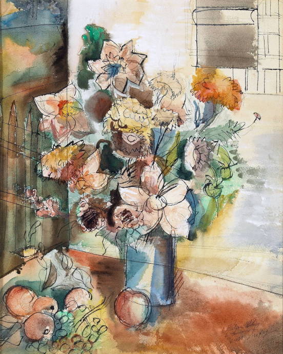Натюрморт с цветами и фруктами. 1922 г. / Жан Дюфи - Jean Dufy