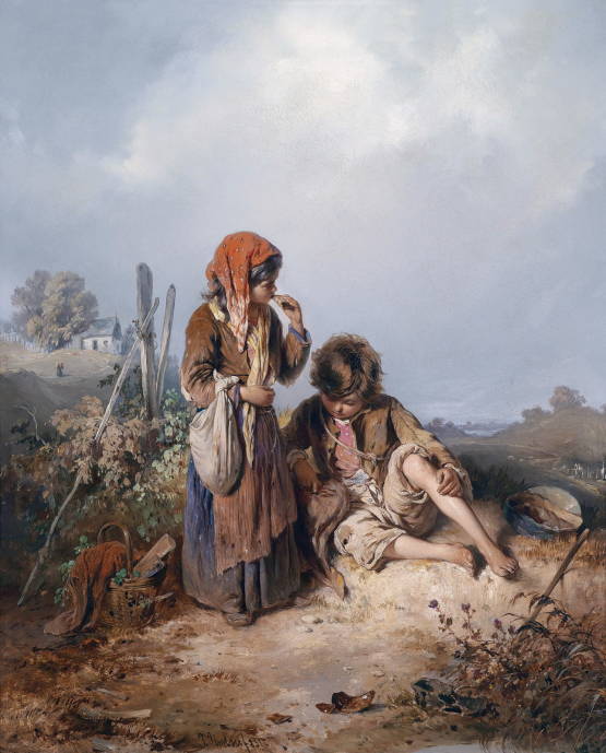 Брат с сестрой. 1851 г. / Игназ Умлауф - Ignaz Umlauf