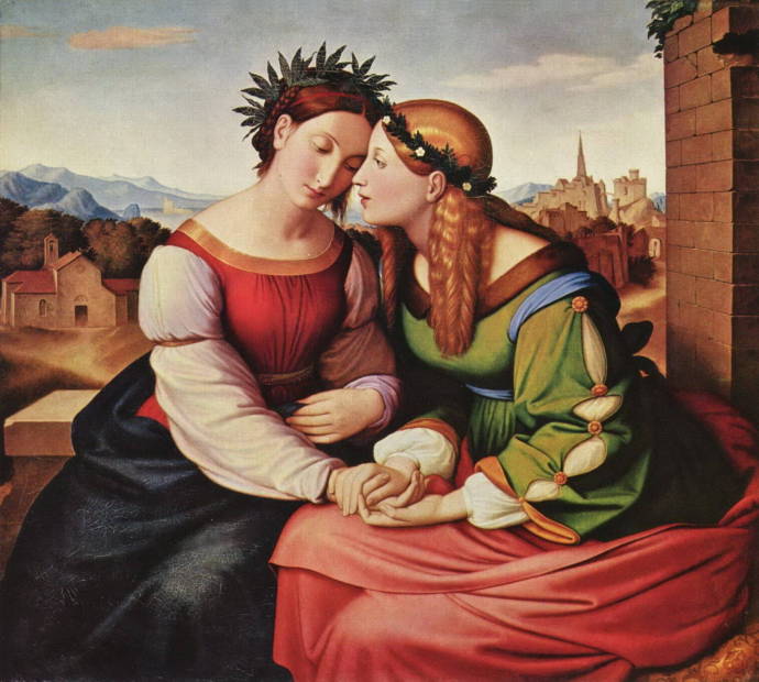 Италия и Германия. (Суламифь и Мария) / Йоганн Фридрих Овербек - Johann Friedrich Overbeck