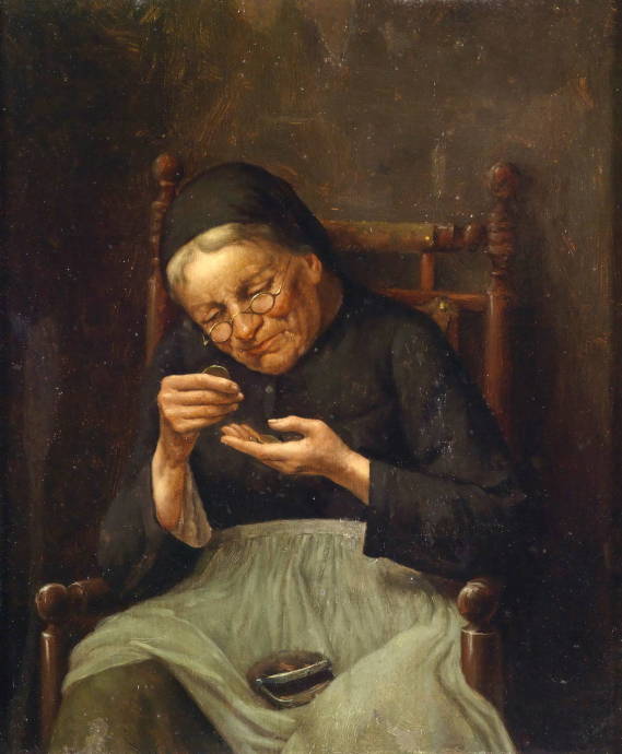 Мать, считающая деньги / Йоханн Георг Майер фон Бремен - 