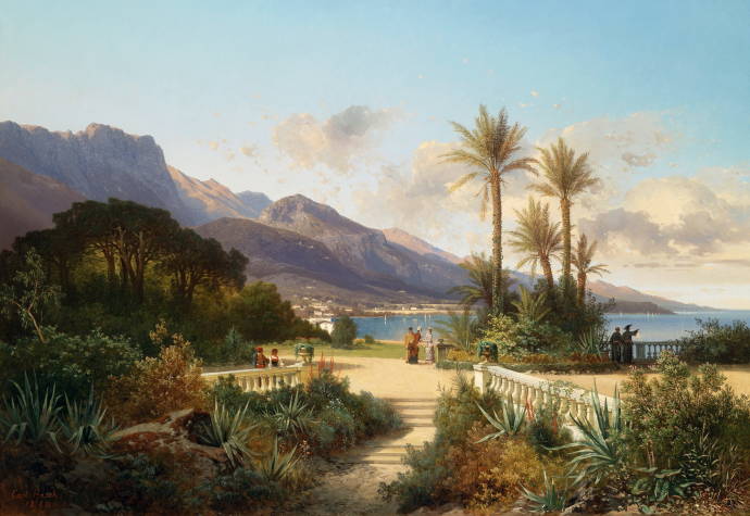 Южный пейзаж. 1880 г. / Карл Хаш - Carl Hasch