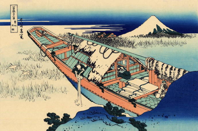 Канал Усибори в провинции Дзёсю / Кацусика Хокусай - Katsushika Hokusai