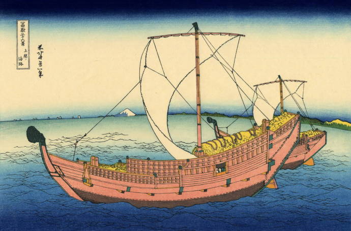 Морской путь в Кадзуса / Кацусика Хокусай - Katsushika Hokusai
