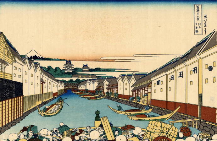 Мост Нихонбаси в Эдо / Кацусика Хокусай - Katsushika Hokusai