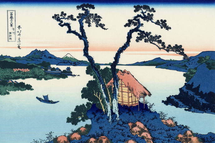 Озеро Сувако в Синсю / Кацусика Хокусай - Katsushika Hokusai