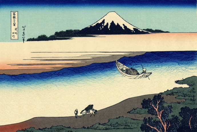 Река Тама в провинции Мусаши / Кацусика Хокусай - Katsushika Hokusai