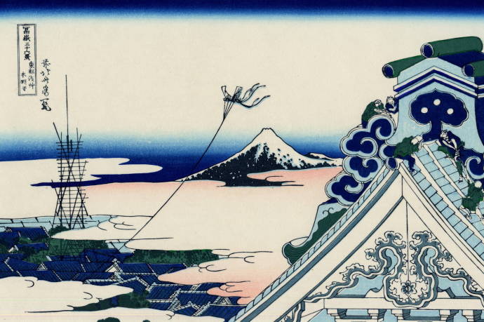 Храм Хонгандзи в Асакуса / Кацусика Хокусай - Katsushika Hokusai