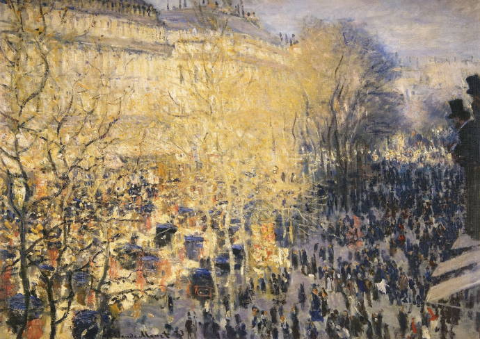 Бульвар Капуцинов в Париже. 1873 г. / Клод Оскар Моне - Claude Oscar Monet