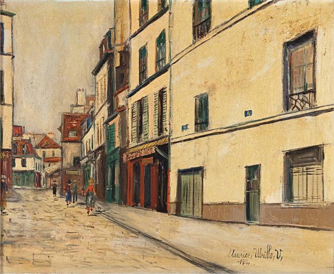 Французкая улочка. 1938 г. / Морис Утрилло - Maurice Utrillo