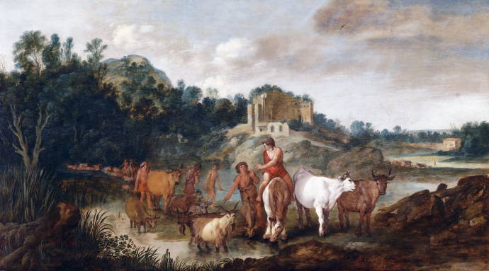Пастух со стадом / Мосес ван Уттенброек - Moses van Uyttenbroeck