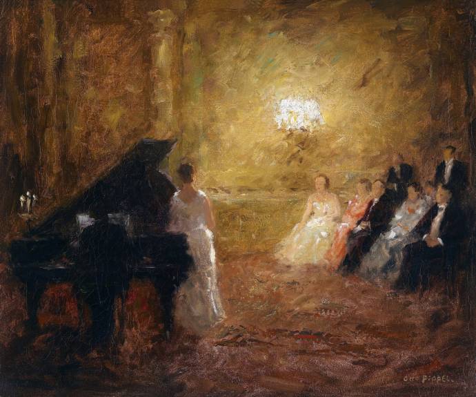 Вечерняя игра на пианино / Отто Эдуард Пипель - Otto Eduard Pippel