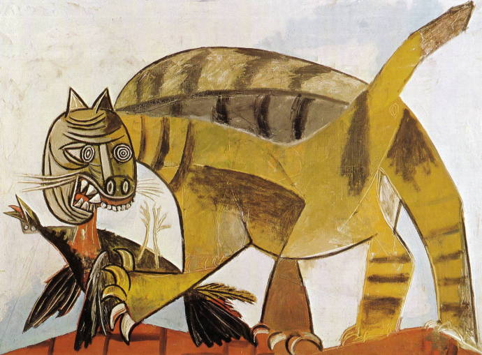 Кот, пожирающий птицу / Пабло Руиц Пикассо - Pablo Ruiz Picasso