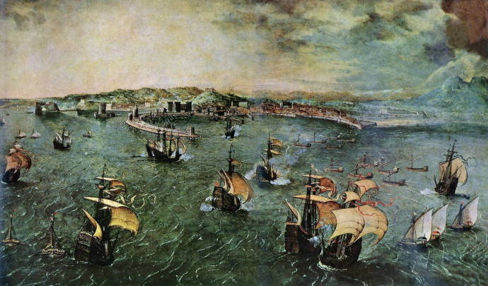 Гавань в Неаполе / Питер Брейгель cт. - Pieter Bruegel the Elder