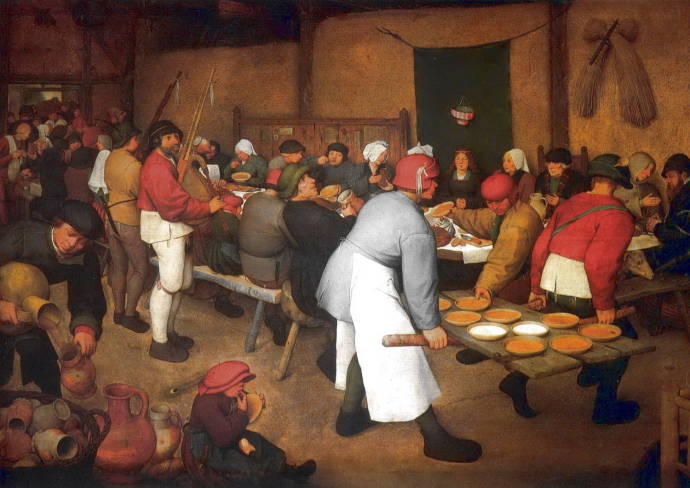 Крестьянская свадьба / Питер Брейгель cт. - Pieter Bruegel the Elder