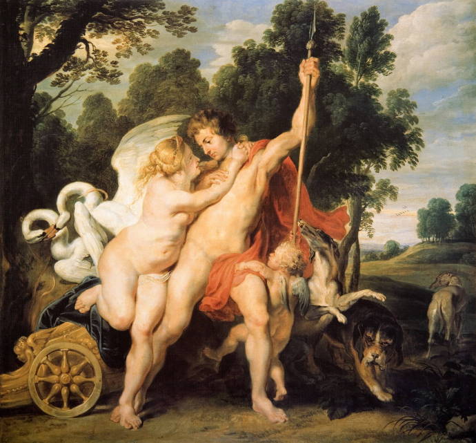 Венера и Адонис. Около 1614. / Питер Поль Рубенс - Peter Paul Rubens