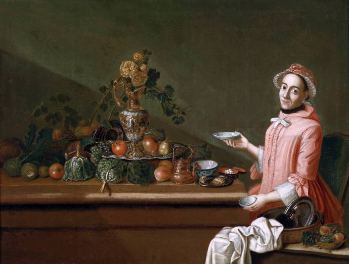 Лэди за столом с фруктами / Питер Якоб Хоманс - Peter Jakob Horemans